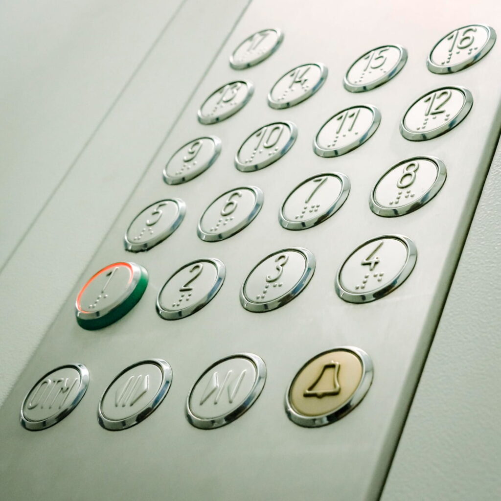 Numeros en braile para ascensor